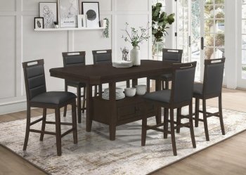 193108 Counter Ht 5Pc Dining Set in Cappuccino by Coaster [CRDS-193108]