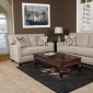 Tan Fabric Modern Sofa & Loveseat Set w/Options