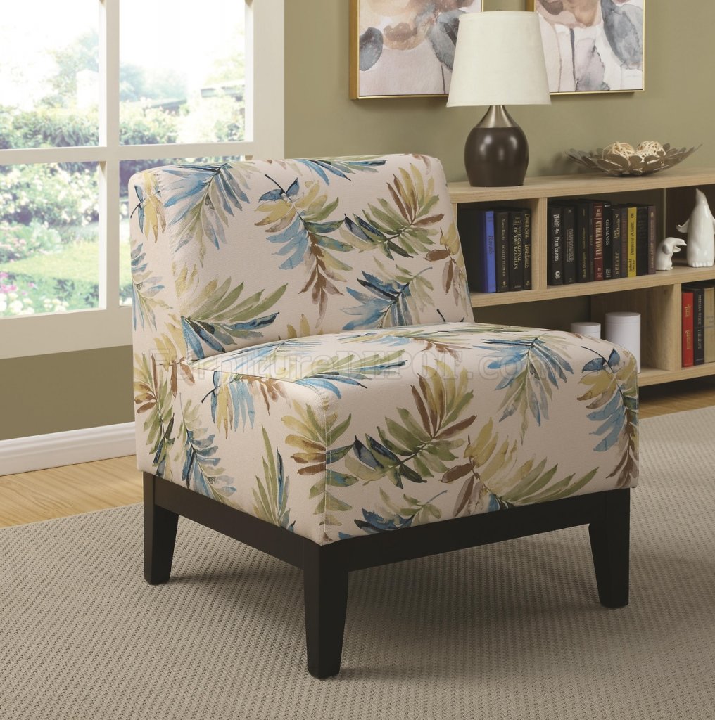 902614 Accent Chair Set of 2 in Printed Fabric by Coaster