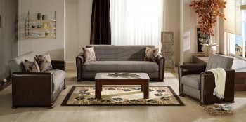 Alfa Redeyef Brown Sofa Bed & Loveseat Set by Istikbal [IKSB-Alfa Redeyef Brown]