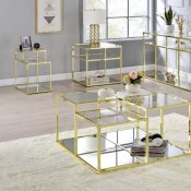 Uchenna Coffee Table 3Pc Set 83470 in Gold by Acme