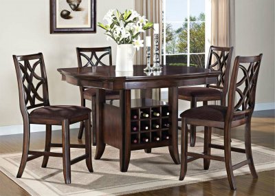 Keenan Counter Height Dining Table 60350 in Walnut by Acme