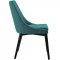 Viscount Dining Chair Set of 2 in Teal Fabric by Modway