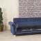 Royal Home Sofa Bed in Dark Blue Fabric by Casamode w/Options