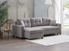 Mocca Sectional Sofa in Dupont Gray Fabric by Bellona