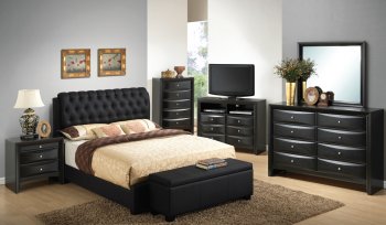 G1500C Bedroom in Black by Glory Furniture w/Options [GYBS-G1500C]