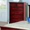 Cherry Finish Modern Bedroom w/Multiple Storage Drawers