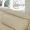 Elda Reclining Sectional Sofa in Beige Leather by At Home USA