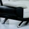 Gray and Black Leather Upholstery Comfortable Living Room Sofa