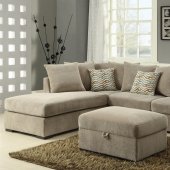 Olsen Sectional Sofa 500044 in Taupe Fabric by Coaster