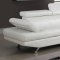 U9782 Sectional Sofa in White Bonded Leather by Global