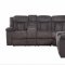Rylan Motion Sectional Sofa 54965 in Dark Brown Fabric by Acme