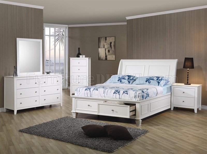 Selena 400239 4Pc White Kid's Bedroom Set w/Options by Coaster - Click Image to Close