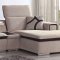 Beige & Chocolate Fabric Modern Sectional Sofa