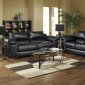 Black Bonded Leather Match Modern Sofa Set w/Options