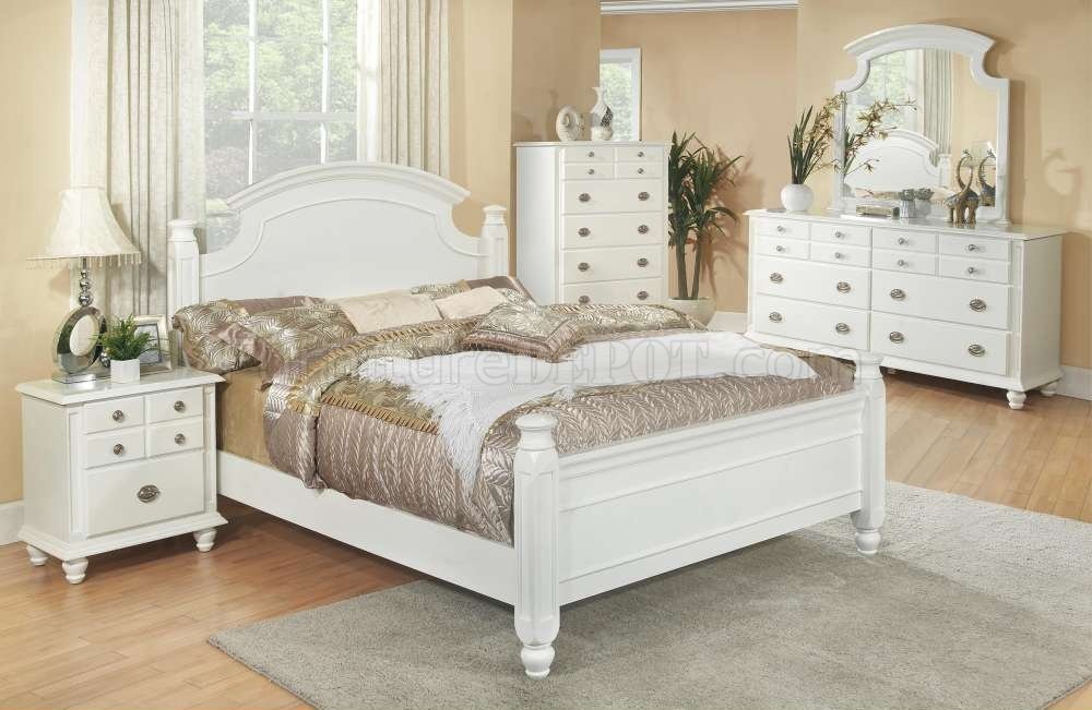 Laura Bedroom in White by Global w/Optional Casegoods - Click Image to Close