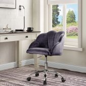 Rowse Office Chair OF00118 in Dark Gray Velvet by Acme