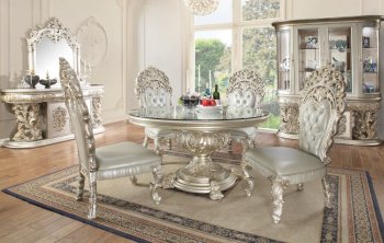 Sandoval Dining Table DN01493 in Champagne by Acme w/Options [AMDS-DN01493 Sandoval]