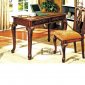 Brown Cherry Finish Traditional Writing Desk w/Chair