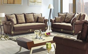 American Style Sofa Bed in Brown Fabric by Mobista w/Options [MTSB-American Style Brown]