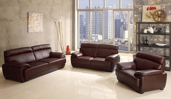 Bravo Sofa & Loveseat Brown Full Leather w/Options [CVS-Bravo Brown]