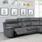 Albany Power Sectional Sofa 603270 in Grey Leatherette - Coaster