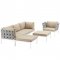 Harmony EEI-2626 6Pc Outdoor Patio Sectional Sofa Set
