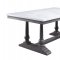 Yabeina Dining Table Marble Top 73265 in Gray Oak w/Options