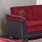 Austin Sofa Bed Convertible in Red & Black by Empire w/Options