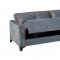 Venedik Sofa Bed in Grey Microfiber by Rain w/Optional Items
