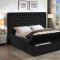 Bliss Bed in Black Velvet Fabric by Meridian w/Options