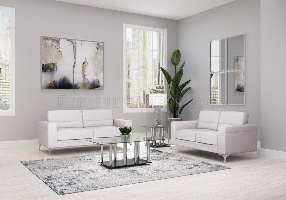 U6109 Sofa Loveseat Set In Light Grey By Global W Options - Light Gray Couch And Loveseat Set