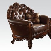 Vendome Chair 52003 in Brown Leatherette by Acme w/Optional Item