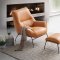 Jabel Accent Chair & Ottoman AC02383 Sandstone Leather by Acme