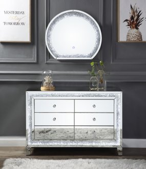 Noralie Console Table 97815 Mirrored by Acme w/Optional Mirror