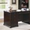 Rich Dark Brown Finish Classic Office Desk w/Optional Items
