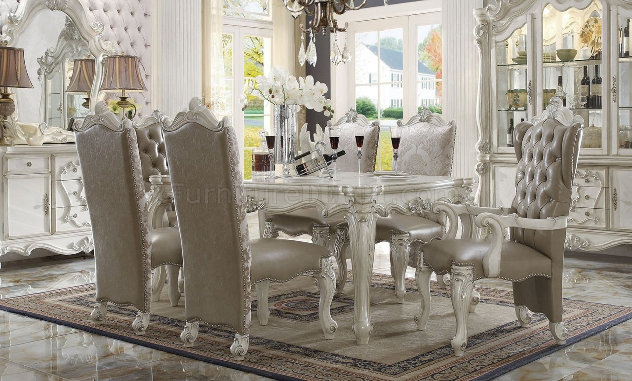 Versailles 61140 Dining Table in Bone White by Acme w/Options - Click Image to Close
