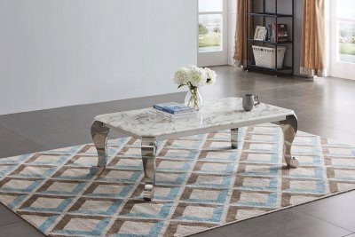 CF 110 Coffee Table by ESF w/ Marble Top
