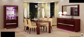 Charme Diamond Mahogany Dining Table by At Home USA w/Options [AHUDS-Charme Diamond Mahogany]