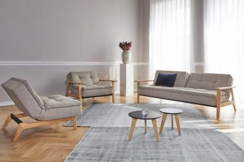 Dublexo Frej Sofa Bed in Gray Fabric by Innovation w/Options [INSB-Dublexo Frej]
