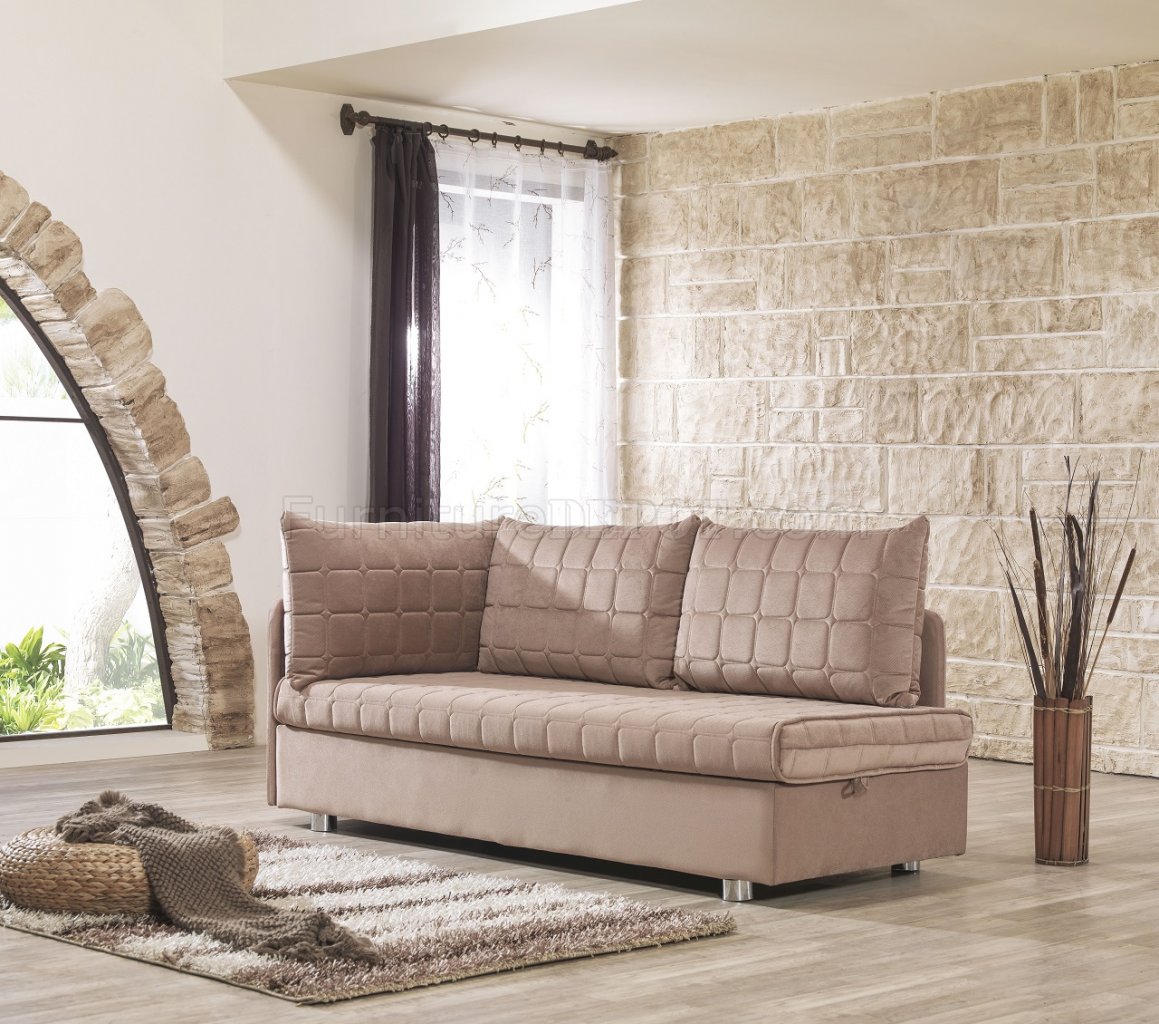 Day & Night Sofa Bed in Cappuccino Fabric by Casamode w/Options - Click Image to Close