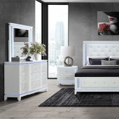 Alina Bedroom Set 5Pc in White by Global w/Options