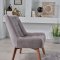 Revere Accent Chair Set of 2 in Gray Fabric by Bellona