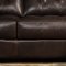 Brown Tufted Top Grain Italian Leather Modern Sectional Sofa