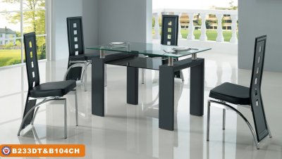 233DT Dining Table in Black by American Eagle w/Optional Chairs