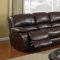 U8122 Reclining Sofa in Burgundy Bonded Leather