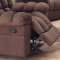 Chocolate Microfiber Modern Reclining Living Room Sofa w/Options