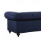 Chesterfield Sofa 662 in Navy Linen Fabric w/Optional Items