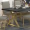 Conway Dining Table 191991 in Walnut & Gold by Coaster w/Options