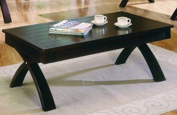 Dark Brown Contemporary Coffee Table w/Fold Out Table Top [HLCT-T235-CT]